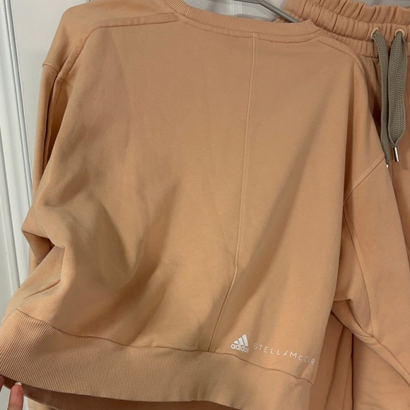 Adidas Stella McCartney Peach Sweatshirt (S) and Joggers (XS) Set - Picture 5 of 12